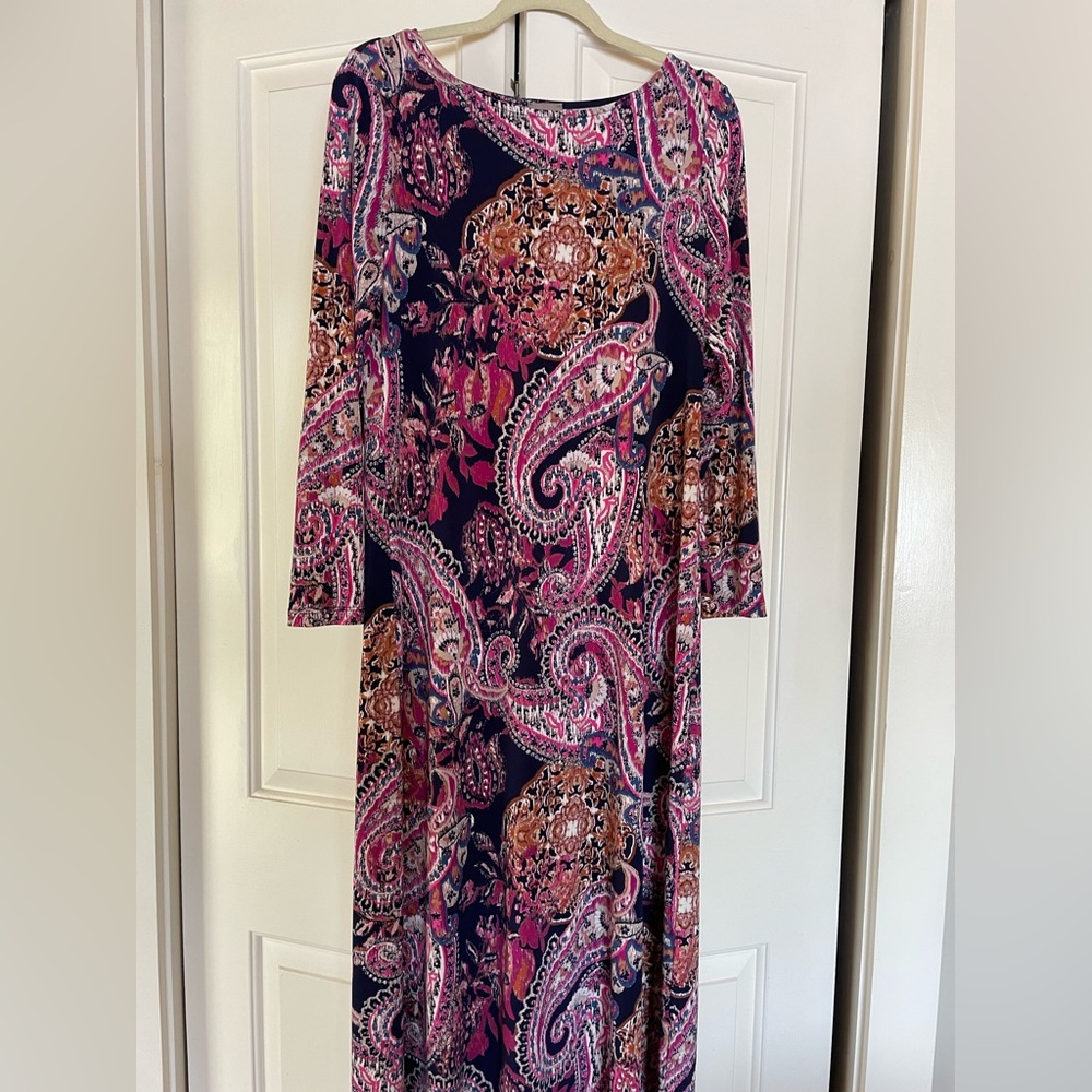 Chico’s Elegant Paisley Print Dress Size 1